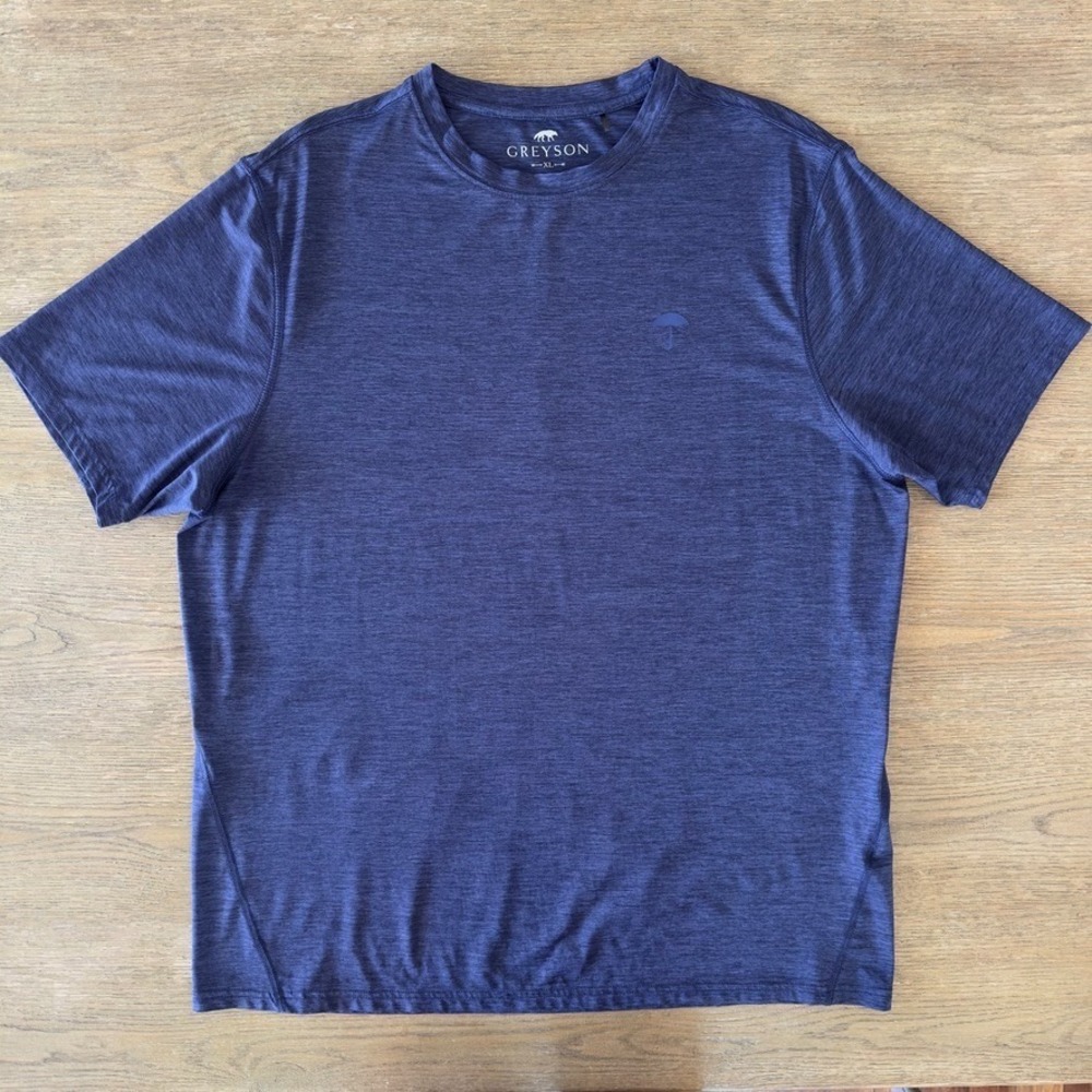 Greyson x Travelers‎ Golf Performance Brrr Tech-UPF-4 Way Stretch Tee-Navy-Sz XL